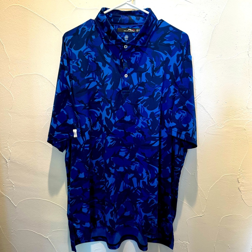 Blue Camo RLX polo